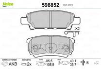 Rear brake pad set