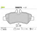 Rear brake pad set VALEO - 598876
