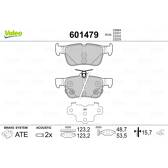 Rear brake pad set VALEO - 601479