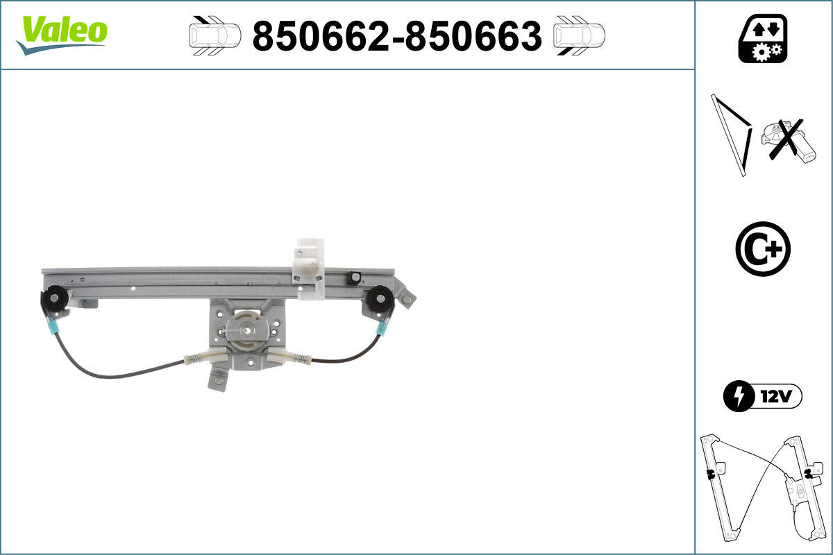 Rear windows regulator