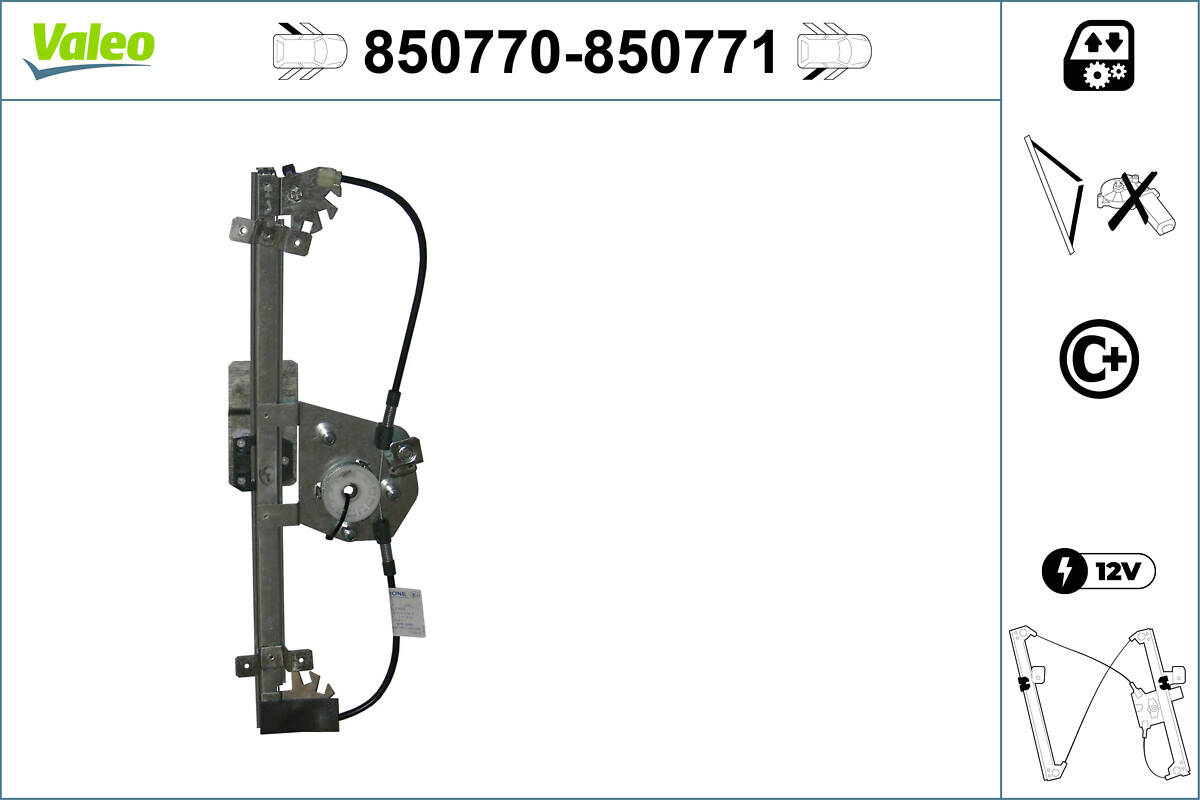 Rear windows regulator