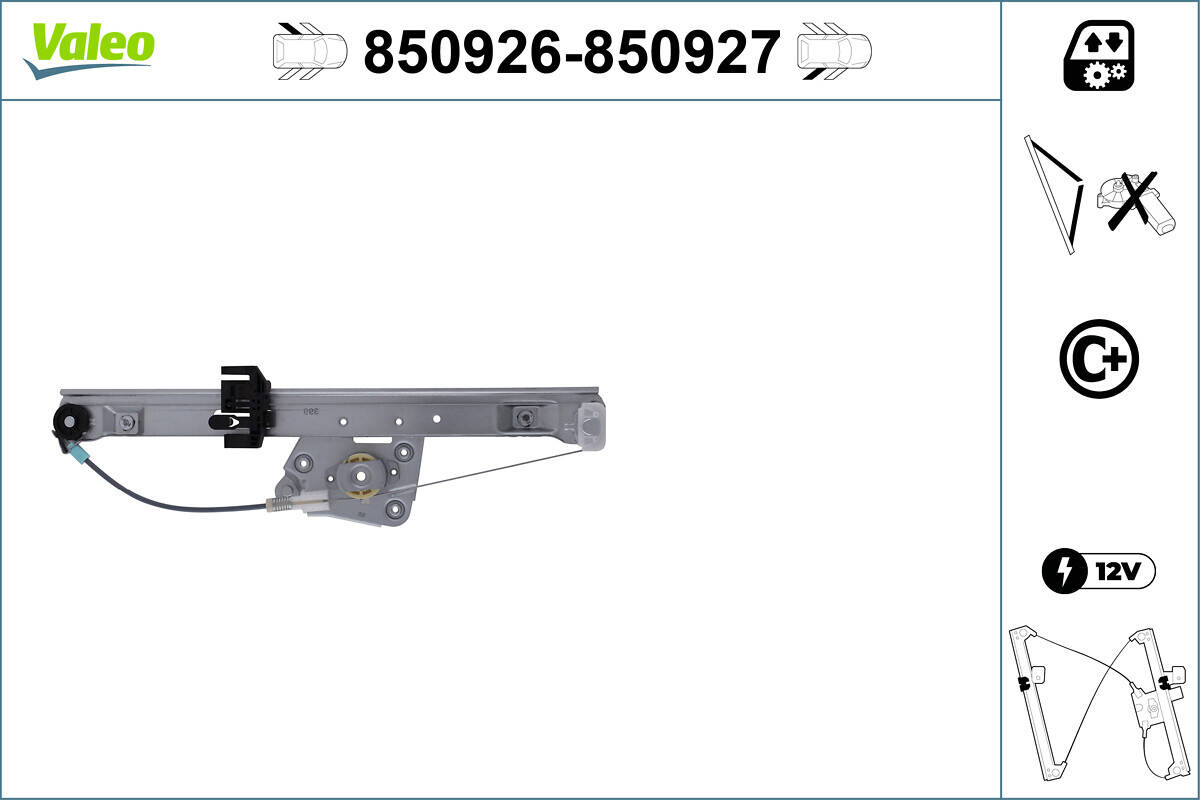 Rear windows regulator