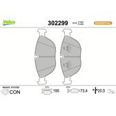 Remblokkenset voor VALEO - 302299