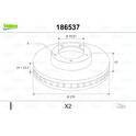 Set van 2 remschijven VALEO - 186537