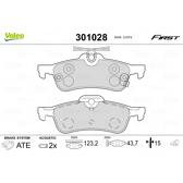 Set remblokken achter VALEO - 301028