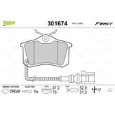 Set remblokken achter VALEO - 301674