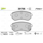 Set remblokken achter VALEO - 301706