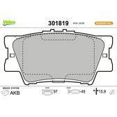 Set remblokken achter VALEO - 301819