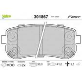 Set remblokken achter VALEO - 301867