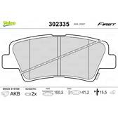 Set remblokken achter VALEO - 302335