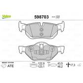 Set remblokken achter VALEO - 598703