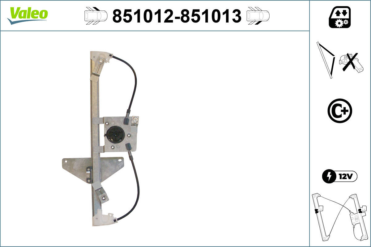 Window regulator, Front