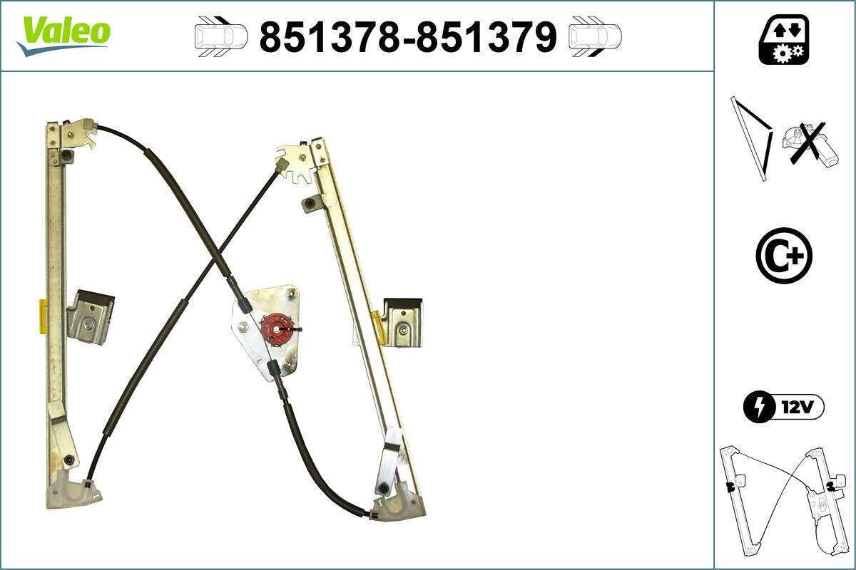 Window regulator, Front