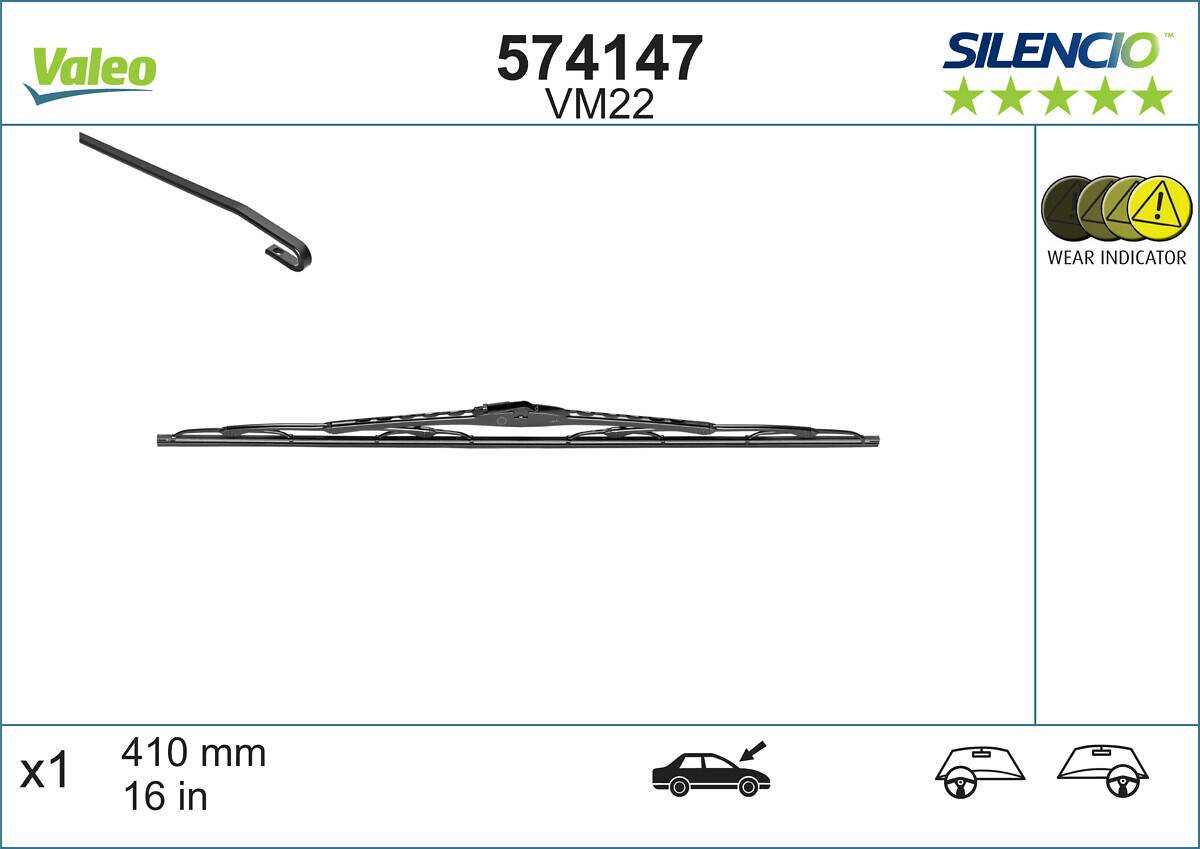 Wiper Blade VALEO Silencio (sold individually)