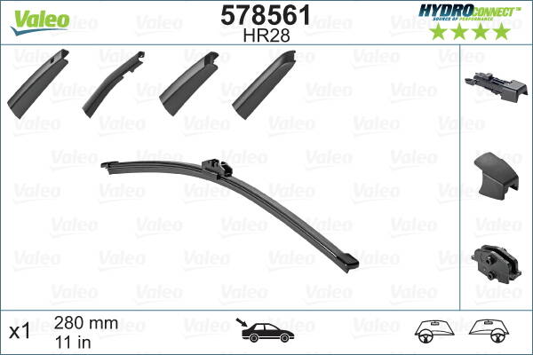 Wiper Blade VALEO Hydroconnect (sold individually)