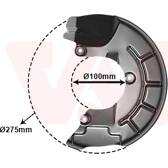 Chapa deflectora, disco de travão VAN WEZEL - 5829371