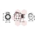 Compresseur climatisation VAN WEZEL - 0600K328