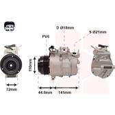 Compresseur climatisation VAN WEZEL - 1801K719