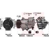 Compresseur climatisation VAN WEZEL - 3700K607
