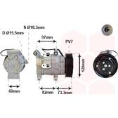 Compresseur climatisation VAN WEZEL - 5300K625