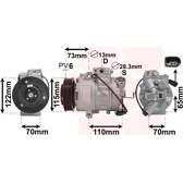 Compresseur climatisation VAN WEZEL - 7600K018
