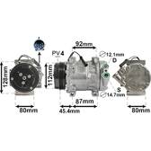 Compressor, air conditioning VAN WEZEL - 1700K366