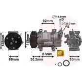 Compressor, airconditioning VAN WEZEL - 0900K214