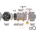 Compressor, airconditioning VAN WEZEL - 0900K238