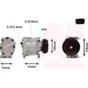 Compressor, airconditioning VAN WEZEL - 1700K090