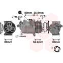 Compressor, airconditioning VAN WEZEL - 1800K433
