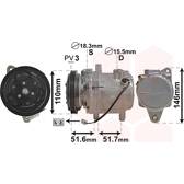 Compressor, airconditioning VAN WEZEL - 2901K157
