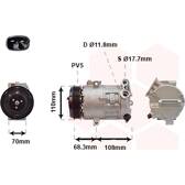 Compressor, airconditioning VAN WEZEL - 3700K418