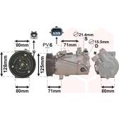 Compressor, airconditioning VAN WEZEL - 4300K636
