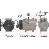 Compressor, airconditioning VAN WEZEL - 5900K121