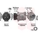Compressor, ar condicionado VAN WEZEL - 3700K279