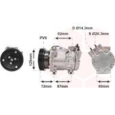Compressor, ar condicionado VAN WEZEL - 4300K468