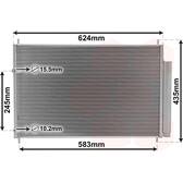 Condensador, aire acondicionado VAN WEZEL - 53005405