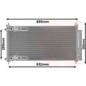 Condensador, aire acondicionado VAN WEZEL - 53005406