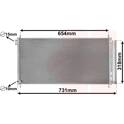 Condensador, aire acondicionado VAN WEZEL - 53005718