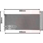 Condensador, aire acondicionado VAN WEZEL - 53015702