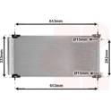 Condensador, aire acondicionado VAN WEZEL - 53015707
