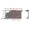 Condensador, ar condicionado VAN WEZEL - 03005138