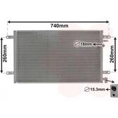 Condensador, ar condicionado VAN WEZEL - 03005237