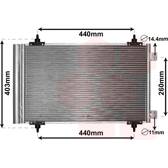 Condensador, ar condicionado VAN WEZEL - 09005263