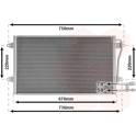 Condensador, ar condicionado VAN WEZEL - 58005187