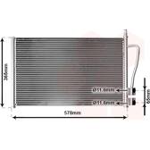 Condensatore, Climatizzatore VAN WEZEL - 18005328