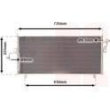 Condenser, air conditioning VAN WEZEL - 13005182