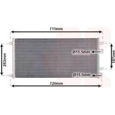 Condenser, air conditioning VAN WEZEL - 28005058