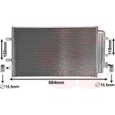 Condenser, air conditioning VAN WEZEL - 28005127