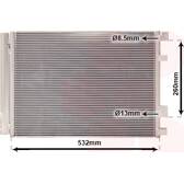 Condenser, air conditioning VAN WEZEL - 82005268